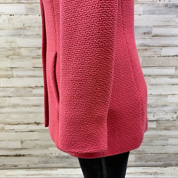 Talbots Tweed Wool Coat Jacket Womens Size 4 Coral Retro Classic Traditional - Picture 8 of 14